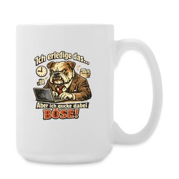 Ich mach das Hund lustiges Büro - Große Tasse 440 ml - Weiß - Rechts