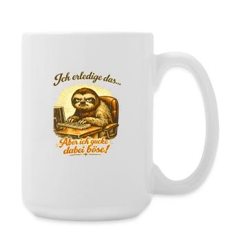 Ich mach das Faultier lustiger Büro Spruch - Große Tasse 440 ml - Weiß - Rechts