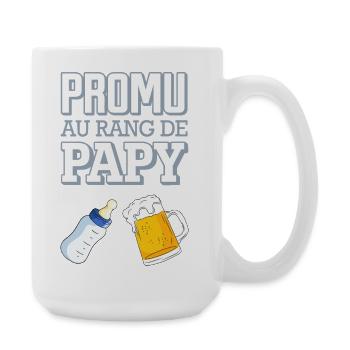 Promu au Rang de Papy Humour Naissance Bébé - Grande tasse 440 ml - blanc - Droite