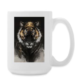 Golden Ember Tiger - Large Mug 440 ml - white - Right