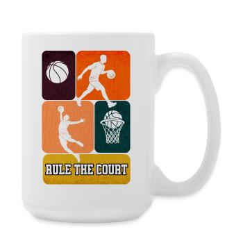 Rule the Court - Basketball - Large Mug 440 ml - white - Right