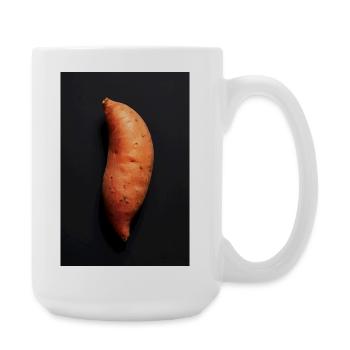 Sweet Potato Noir on Black - Large Mug 440 ml - white - Right