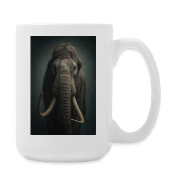 Nachtaktiver Elfenbeinelefant - Große Tasse 440 ml - Weiß - Rechts