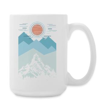 Hiker Scout Camping Hiking Mountain Climbing Mount - Large Mug 440 ml - white - Right