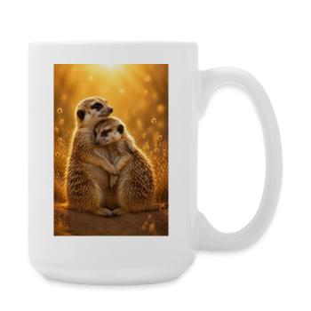 Meerkat Hug - Large Mug 440 ml - white - Right