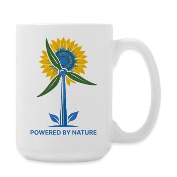 Sunflower Power of nature - Large Mug 440 ml - white - Right