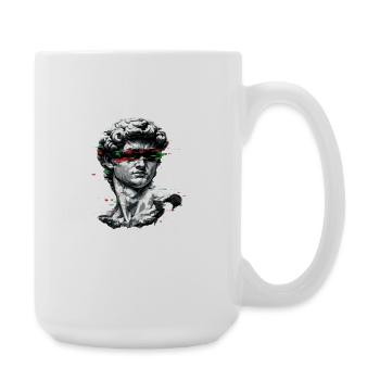 Bust Glitch Barock - Große Tasse 440 ml - Weiß - Rechts