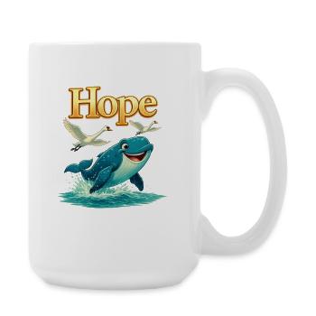 Hope by the Sea Whale - Large Mug 440 ml - white - Right
