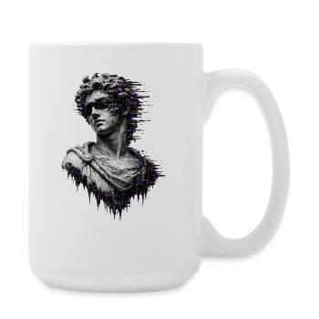Lila Glitch Classic-Statue - Große Tasse 440 ml - Weiß - Rechts