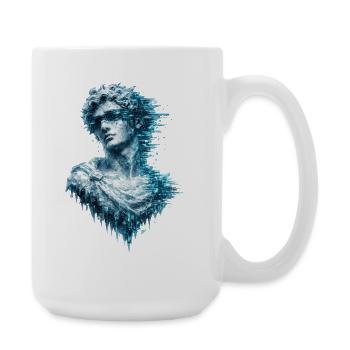 Busto classico in glitch ghiaccio - Große Tasse 440 ml - Weiß - Rechts