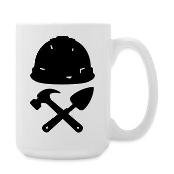 T-shirt Construction - Builder Tools Helmet - Grande tasse 440 ml - blanc - Droite