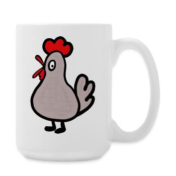 Chicken Hen Kids Farm Animals Funny - Large Mug 440 ml - white - Right