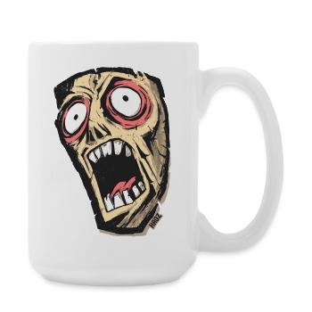 Psychedelic Screaming Skull - Large Mug 440 ml - white - Right