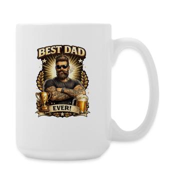 Bester Papa aller Zeiten - Große Tasse 440 ml - Weiß - Rechts