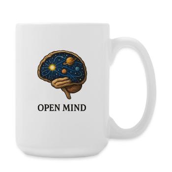 Kosmos im Gehirn – Offener Geist - Große Tasse 440 ml - Weiß - Rechts