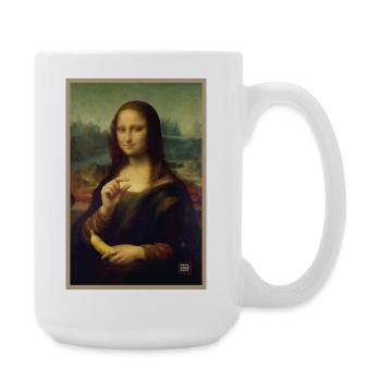 Mona Lisa Banana Scale - Large Mug 440 ml - white - Right