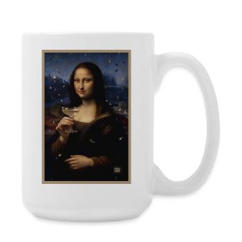 Mona Confetti Portrait Midnight Party Cocktail - Large Mug 440 ml - white - Right