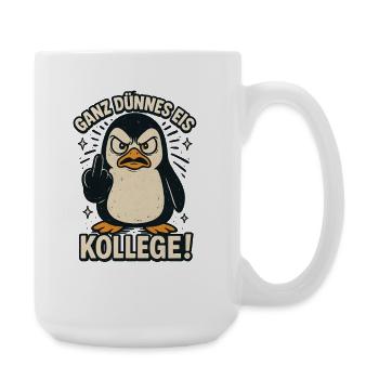 Guten Morgen Ganz Dünnes Eis Freundchen Pinguin - Große Tasse 440 ml - Weiß - Rechts