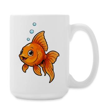 Dessin animé Poisson Rouge Joyeux - Grande tasse 440 ml - blanc - Droite