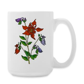 Fleur - Grande tasse 440 ml - blanc - Droite