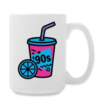 90s Retro Becher Slush Sommer - Große Tasse 440 ml - Weiß - Rechts