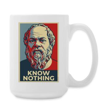 Socrates Know Nothing Pop Art Portrait - Large Mug 440 ml - white - Right