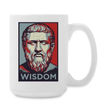 Wisdom Portrait Pop Art - Large Mug 440 ml - white - Right