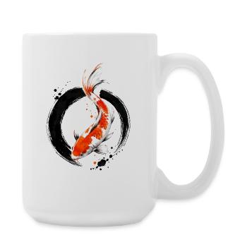 Zen Koi Ink Circle - Große Tasse 440 ml - Weiß - Rechts