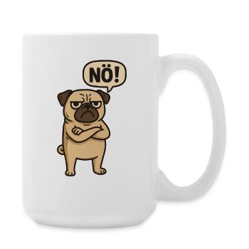 Déclaration de non sur le chien carlin - Grande tasse 440 ml - blanc - Droite