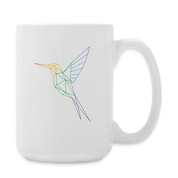 Geometric Rainbow Hummingbird - Large Mug 440 ml - white - Right