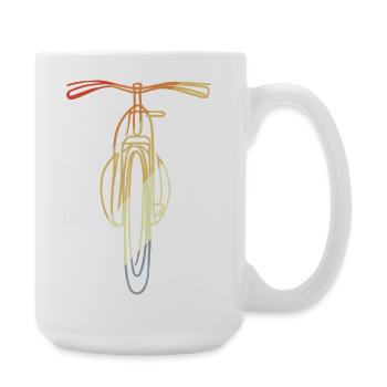 Bicycle front illustration - Large Mug 440 ml - white - Right