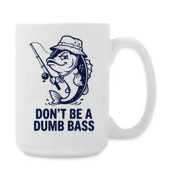 Fishing Fisherman Fish Bass - Große Tasse 440 ml - Weiß - Rechts