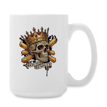 Skull/Skulled Crowned Fast-Food Royal - Große Tasse 440 ml - Weiß - Rechts