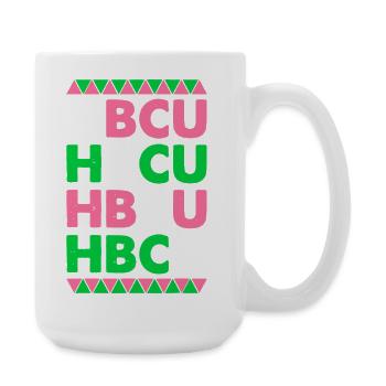 Lettres en majuscule HBCU Pride - Grande tasse 440 ml - blanc - Droite