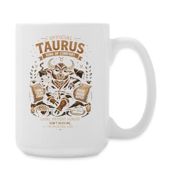 Taureau Roi du Confort - Zodiaque - Grande tasse 440 ml - blanc - Droite