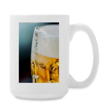 Light Gold Beer Glass Pattern - Large Mug 440 ml - white - Right