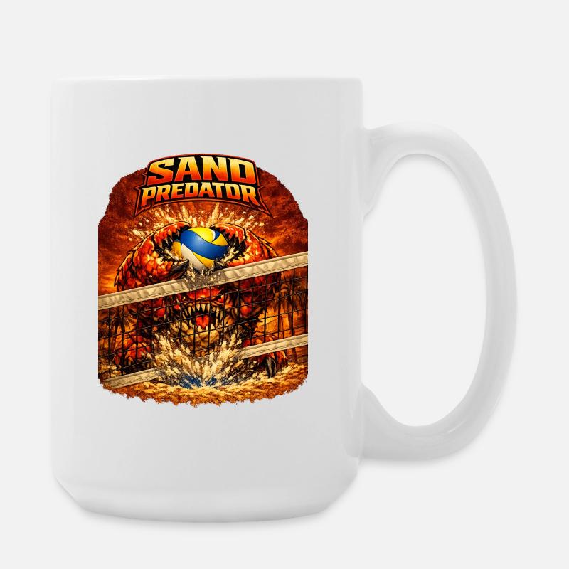 Sand Predator block - Große Tasse 440 ml - Weiß