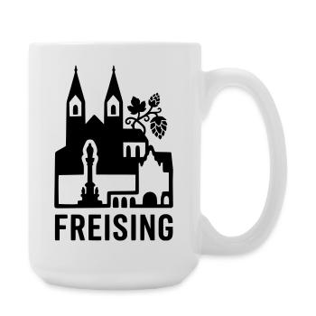 Freising Oberbayern Silhouette Wahrzeichen - Große Tasse 440 ml - Weiß - Rechts