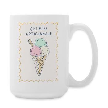 Gelato Artigianale Pastellcreme - Große Tasse 440 ml - Weiß - Rechts