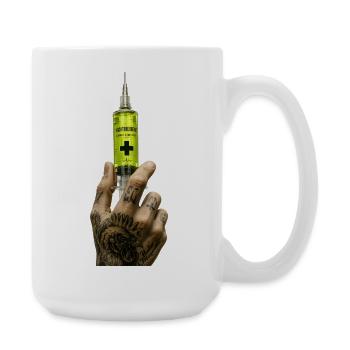 Nadel & Neon Medizin Tattoo - Große Tasse 440 ml - Weiß - Rechts