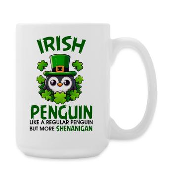 Irish Penguin Shenanigan - Large Mug 440 ml - white - Right