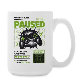 Conception du jeu XP du joueur en pause - Grande tasse 440 ml - blanc - Droite