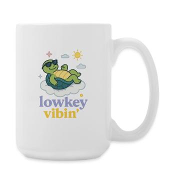 Lowkey Vibin Turtle Cloud - Large Mug 440 ml - white - Right