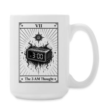 3-Uhr-Gedanke | Tarotkarte Alltag - Große Tasse 440 ml - Weiß - Rechts