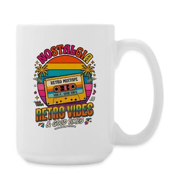 Retro-Mixtape-Nostalgie-Vibes - Große Tasse 440 ml - Weiß - Rechts