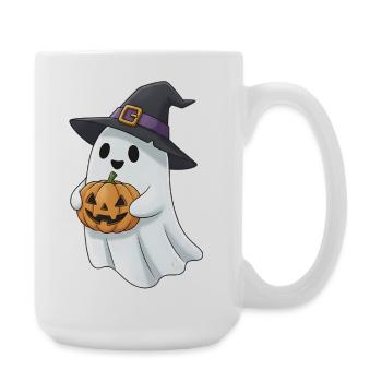 Gespenst an Halloween - Große Tasse 440 ml - Weiß - Rechts