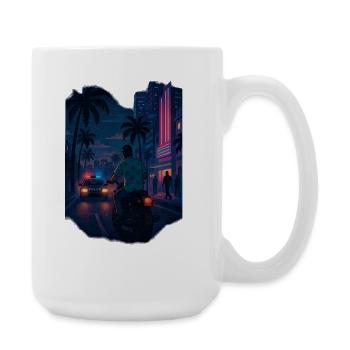 80er Jahre Retro Game - Große Tasse 440 ml - Weiß - Rechts