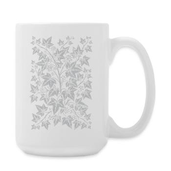 English Ivy Flowers Pattern - Large Mug 440 ml - white - Right
