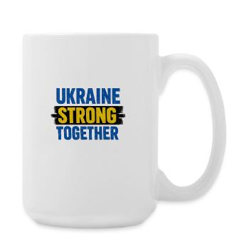 Ukraine Design Ukraine Flag Sunflower Wheat Map - Large Mug 440 ml - white - Right