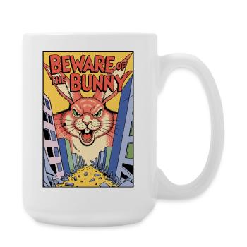 Avertissement concernant la bande dessinée du lapin - Grande tasse 440 ml - blanc - Droite